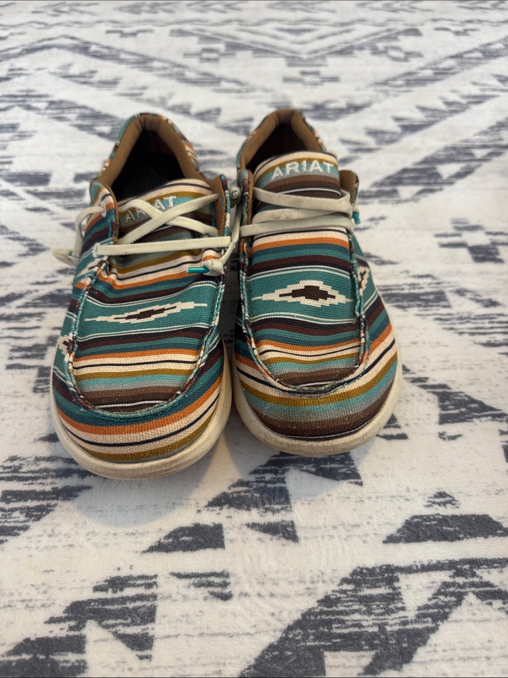 Ariat Women’s Teal Striped Casual Slip-On Shoes